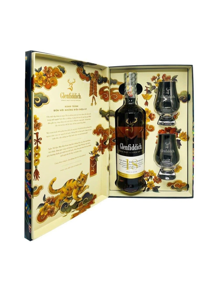 Rượu Glenfiddich 18 hộp quà Tết 2023