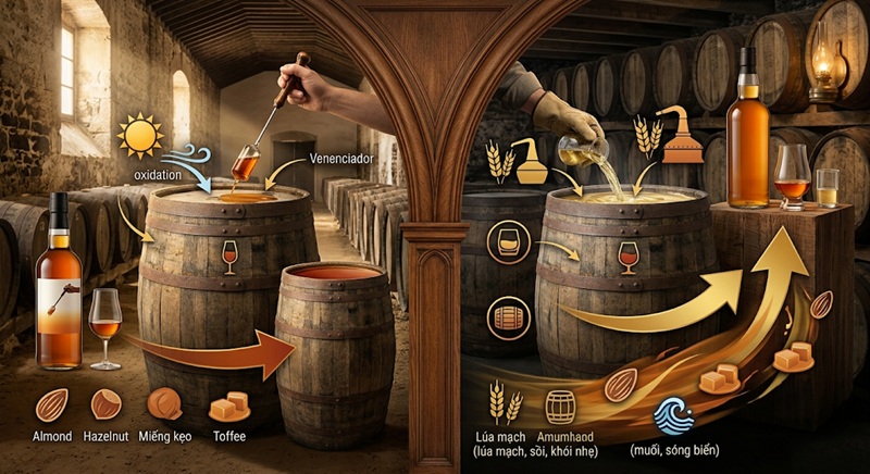 amontillado cask là gì