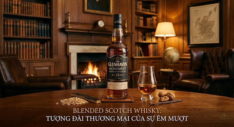Blended Scotch Whisky tượng đài thương mại của sự êm mượt