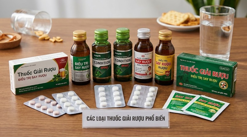 các loại thuốc giải rượu phổ biến