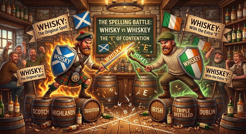 cuộc chiến chính tả giữa whisky và whiskey