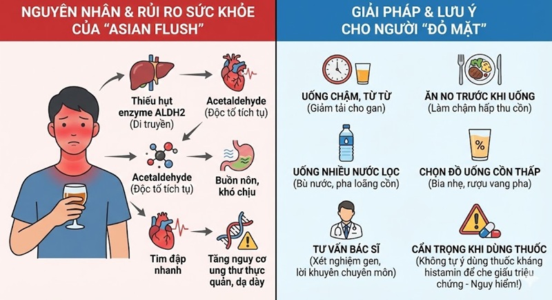 Giải Pháp Cho Người Có Cơ Địa "Đỏ Mặt" (Asian Flush)