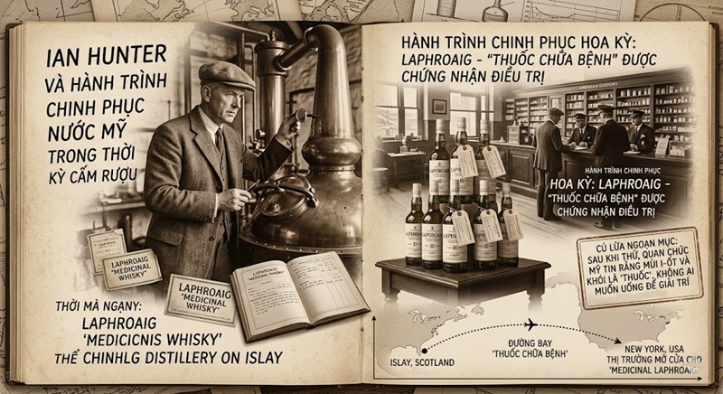 Cú lừa ngoạn mục của Laphroaig thời kỳ Lệnh cấm rượu Mỹ 2 ian hunter và hành trình mang laphroaig vào mỹ