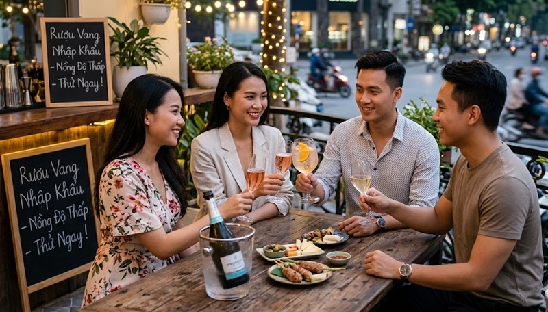 phụ nữ và giới trẻ ngày càng ưa chuộng các dòng rượu ngoại nồng độ cồn thấp