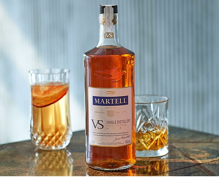 Rượu Cognac Martell VS - dòng rượu chưng cất từ dịch nho lên men