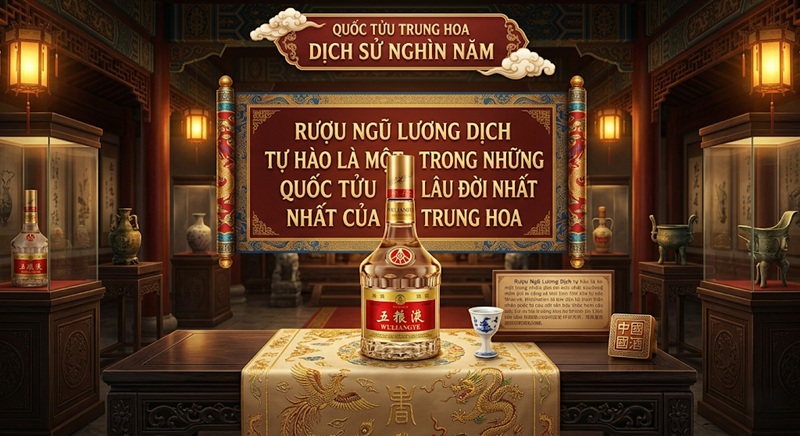 rượu ngũ lương dịch tự hào là một trong những quốc tửu lâu đời nhất của trung hoa