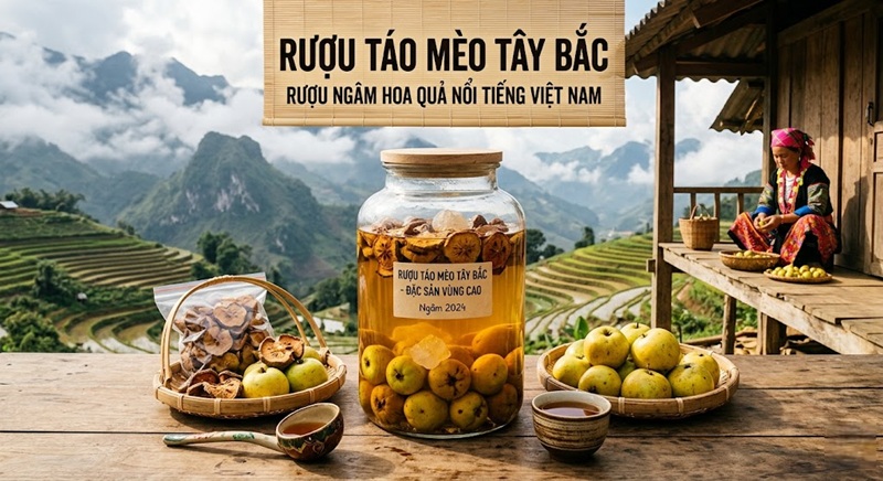rượu táo mèo tây bắc