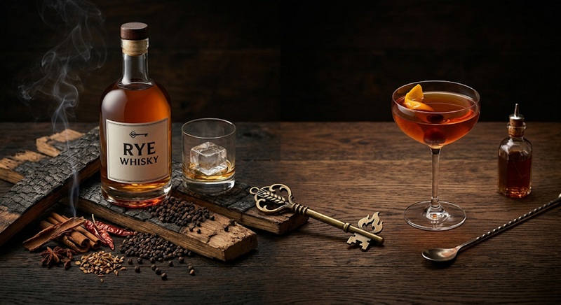sự khô ráp và cay nồng của rye whisky là chìa khóa giúp các ly cocktail kinh điển đạt được sự cân bằng tuyệt hảo.