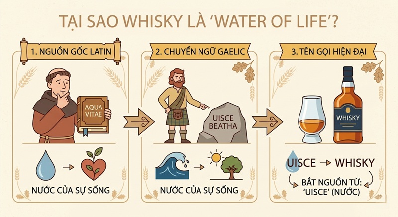 tại sao rượu Whisky được gọi là 'Water Of Life '