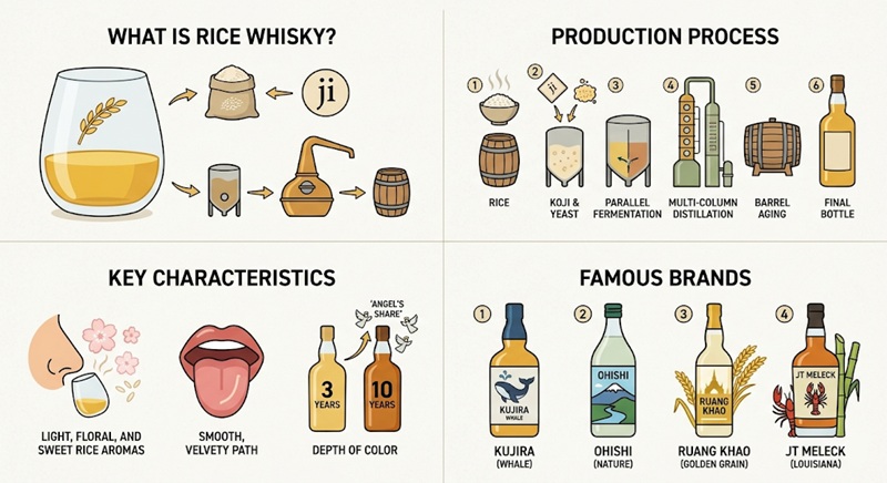 vài điều cần biết về rượu whisky gạo và các thương hiệu nổi tiếng